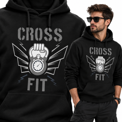 BLUZA Z KAPTUREM NA SIŁOWNIĘ  CROSS FIT 2